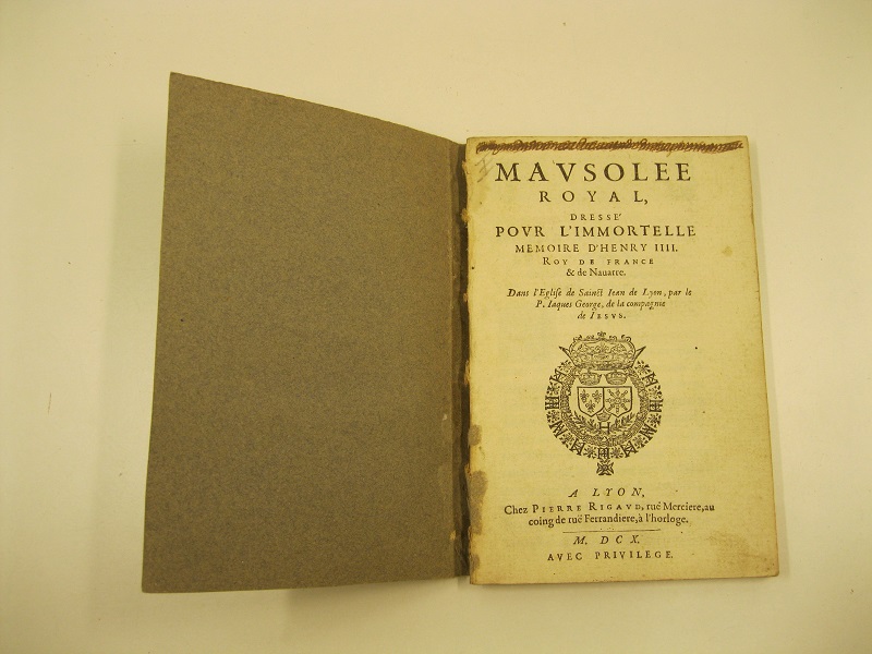 Mausolee royal dressé pour l'immortelle memoire d'Henry IIII roy de France & de Navarre dans l'Eglise de Sainct Iean de Lyon